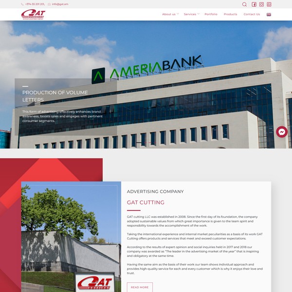 gat.am կայքի պատրաստում