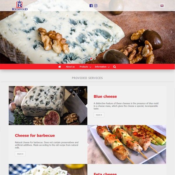 richfood.am կայքի պատրաստում