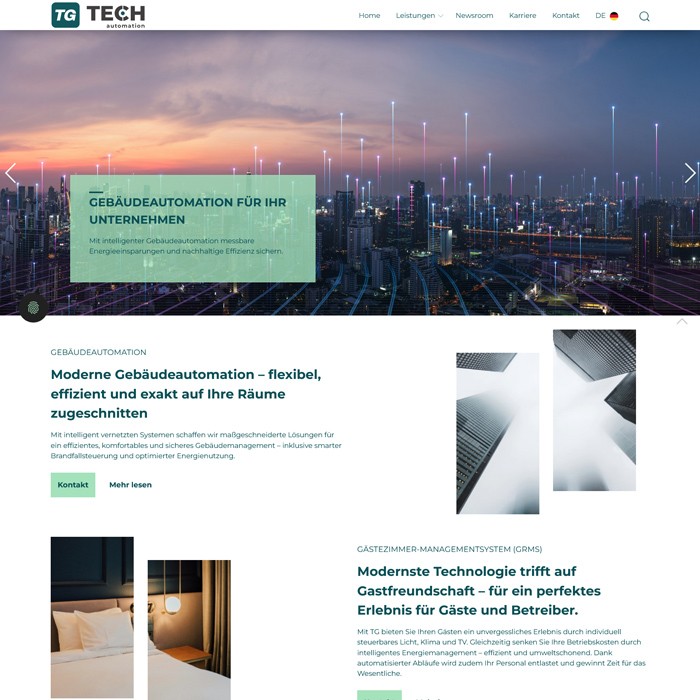 tgtechautomation.de կայքի պատրաստում